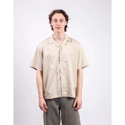 Carhartt WIP košile Delray krátký rukáv stone/white – Hledejceny.cz