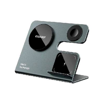 Настолно магнитно зарядно устройство Essager 3в1 15W (EWXZM-RC0G-Z)