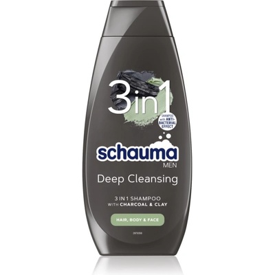 Schwarzkopf Schauma MEN šampón s aktívnymi zložkami uhlia na tvár telo a vlasy 400 ml