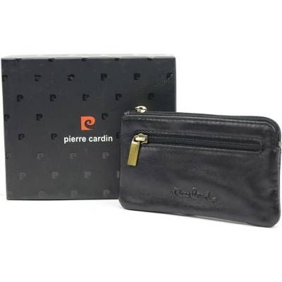 Klíčenka Kvalitní kožená hladká černá Pierre Cardin no. 6030