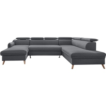 Miuform Тъмносив U-образен разтегателен диван, десен ъгъл Sweet Harmony - Miuform (Sweet Harmony LCBKL-2Q-HAEECR MA95)