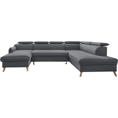 Miuform Тъмносив U-образен разтегателен диван, десен ъгъл Sweet Harmony - Miuform (Sweet Harmony LCBKL-2Q-HAEECR MA95)