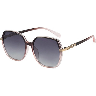 Techsuit Слънчеви очила Techsuit Polarized Sunglasses (5223) - дамски, поляризирани, класически ретро - Сив / Розов