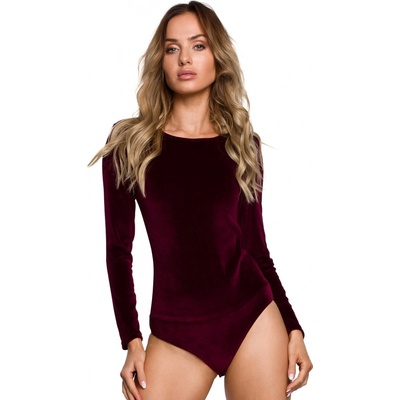 Moe velúrové body bordó M567
