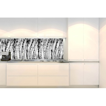 DIMEX ART s. r. o Фототапет за кухня - черно-бяла трева 180 x 60 см