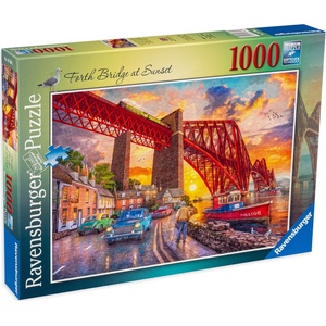 Ravensburger Пъзел Ravensburger от 1000 части - Залез зад моста (16766)