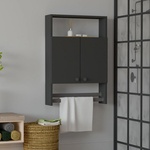 TopMebel Шкаф за баня TopMebel от меламин в антрацит цвят 60x15x87cm