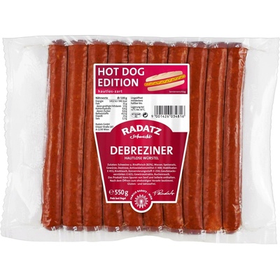 Radatz Debrecínské párky bez kůže 0,55 kg