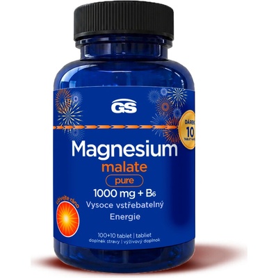 GS Magnesium bisglycinate pure 1000 mg + B6 Darček tbl 100+10 navyše 110 ks