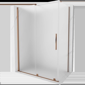 Mexen Velar плъзгаща се душ кабина 140 x 70 cm, матирана, розово злато - 871-140-070-31-60 (871-140-070-31-60)