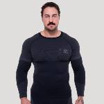 GymBeam Безшевна блуза с дълъг ръкав OG1 Black/Grey M