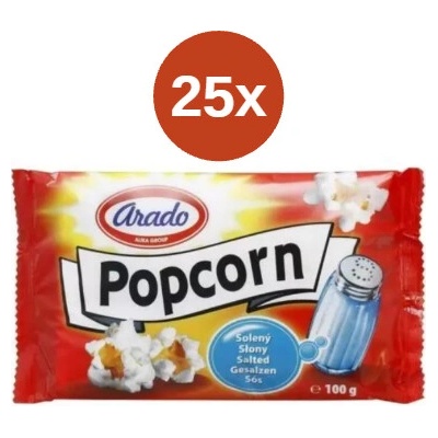 Arado popcorn slaný 25 x 100 g