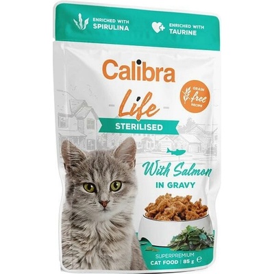 Calibra Life Sterilised Adult Salmon gravy 28 x 85 g