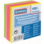 DONAU neon block 76 x 76 mm mix neon colours 400 adhesive cards
