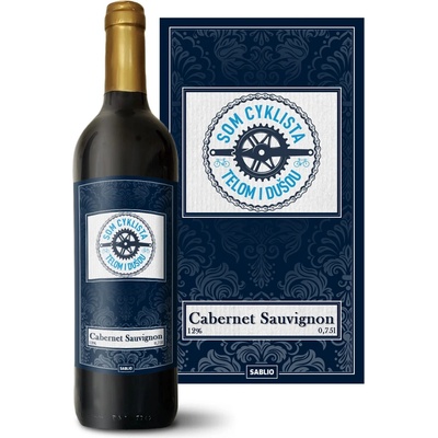 Sablio Som cyklista telom i dušou Cabernet Sauvignon Červené víno 12 % 0,75 l (holá fľaša)