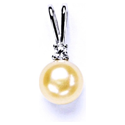Čištín Stříbrný přívěšek s přírodní lososovou perlou P 1207 A pp
