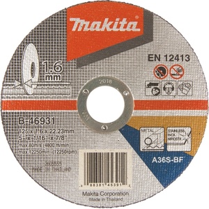 Makita Диск за рязане от неръждаема стомана MAKITA 125x1.6x22.23 мм B-46931 (B-46931)