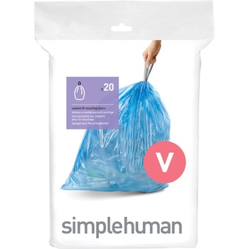 simplehuman Торбички за боклук Simplehuman размер V 16-18 л. сини 20 бр (CW0298)