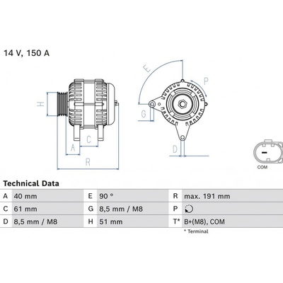 generátor BOSCH 0 986 085 020