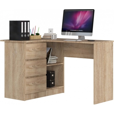 Ak Furniture B-16 rohový 124 cm dub sonoma levý – Zboží Dáma