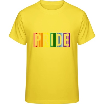 Premium tričko Dúhový nápis Pride zlaté