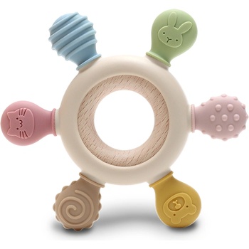 Lorelli Premium СИЛИКОНОВА ГРИЗАЛКА С БУК РУЛ natural beige (10210900005)