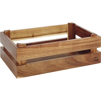 APS Superbox drevená bednička, GN 1/4, svetlohnedá, výška: 105 mm, dĺžka: 290 mm