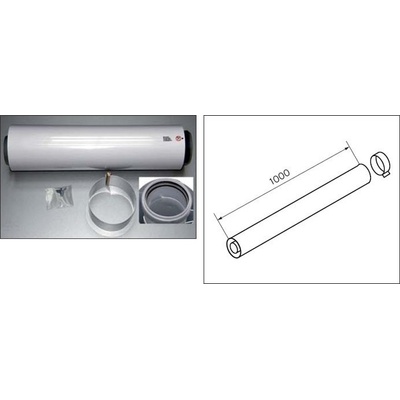 Protherm trubka souosá 80/125 mm 1 m 0020257020