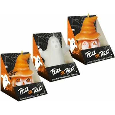 Sviečka HALLOWEEN zdobená 80 g, 1 ks, rôzne druhy