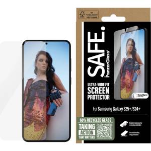 Panzer Стъклен протектор Safe за Samsung Galaxy S25 Plus, S24 Plus, UWF, Прозрачен