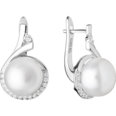 Gaura Pearls stříbrné náušnice s bílou perlou Alice SK20219EL/W stříbrná Bílá