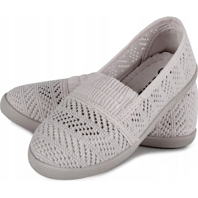 Šedé prelamované čipkované tenisky