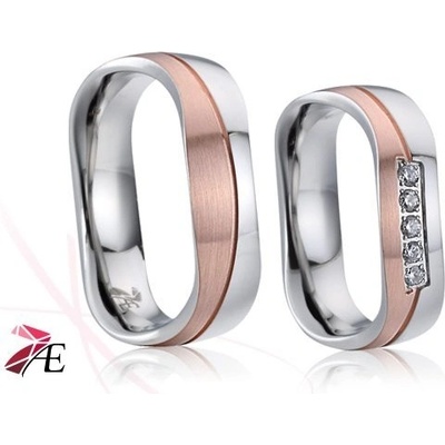 Goldpoint Ocelové snubní prsteny 021 Napoleon a Josefína