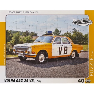 Retro-Auta č. 69 VOLHA GAZ 24 VB 1984 40 dílků