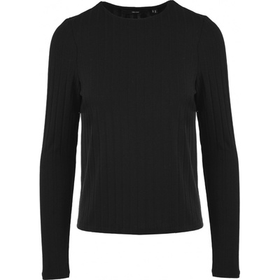Vero Moda ŽEBROVANÉ TRIKO ČERNÉ