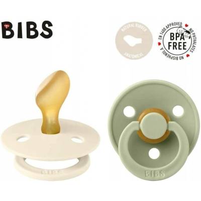 Bibs Colour anatomické dudlíky z přírodní kaučuk 2ks Ivory / Sage
