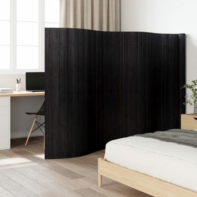vidaXL Paraván 165 x 600 cm bambus 377009 Černá