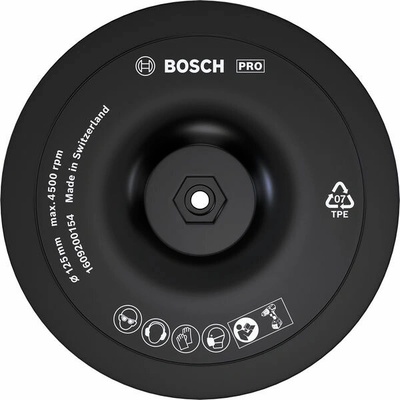 BOSCH Upevňovací deska se suchým zipem 125 mm, 8 mm 1609200154