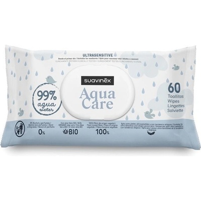 SUAVINEX Hygienické vlhké vreckovky 60 ks AQUA
