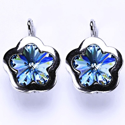 Čištín na patent s krystaly Swarovski Akvamarin NK 1296