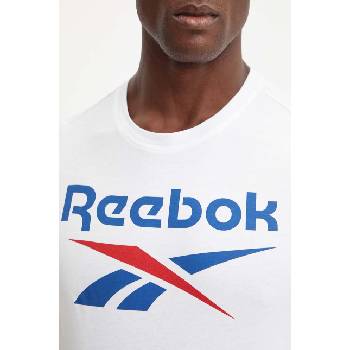 Reebok Памучна тениска Reebok в бяло с принт 100071175 (100071175)