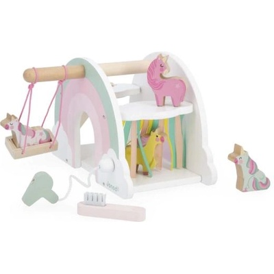 Janod Еднорог Дървена къщичка за еднорози