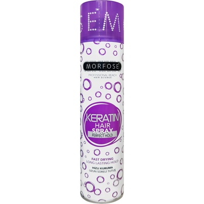 Morfose Hair Spray Perfect Hold lak na vlasy pre silnú fixáciu Keratin 250 ml