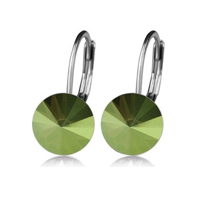 Nubis ocelové náušnice s krystaly Swarovski IRIDESCENT GREEN NBS08-IG