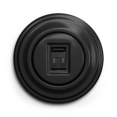 - Ретро розетка за данни с черна рамка (KA0016J)