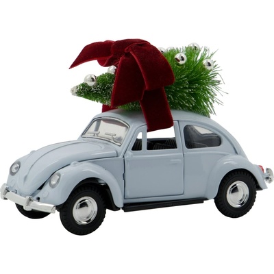 House Doctor Vánoční dekorace autíčko Xmas Car Light Blue, modrá barva, kov