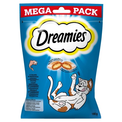Dreamies 180 г - лакомство за котки с вкус на сьомга