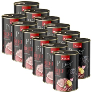 Dolina Noteci Консерва Piper Adult с говежди черен дроб и картофи 12 x 400 г