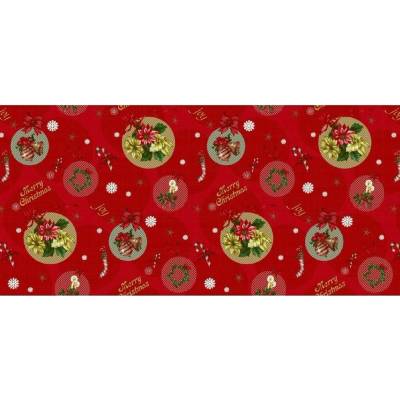 Sanem Plastik 6074 PVC ubrus Florista Merry Christmas červená 140x180 cm