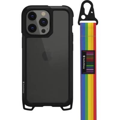 SwitchEasy Odyssey Rainbow Case - удароустойчив хибриден кейс с връзка и карабинер за iPhone 13 Pro (черен)